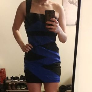 One Shoulder Bandage Mini Dress